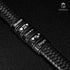 Lederarmband herren mit gravur schwarz uniqal